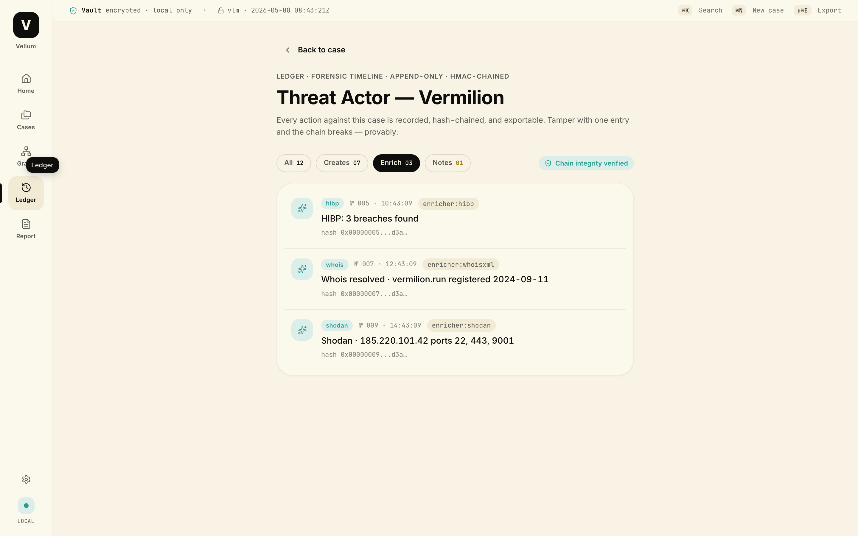 Vellum — Timeline filter